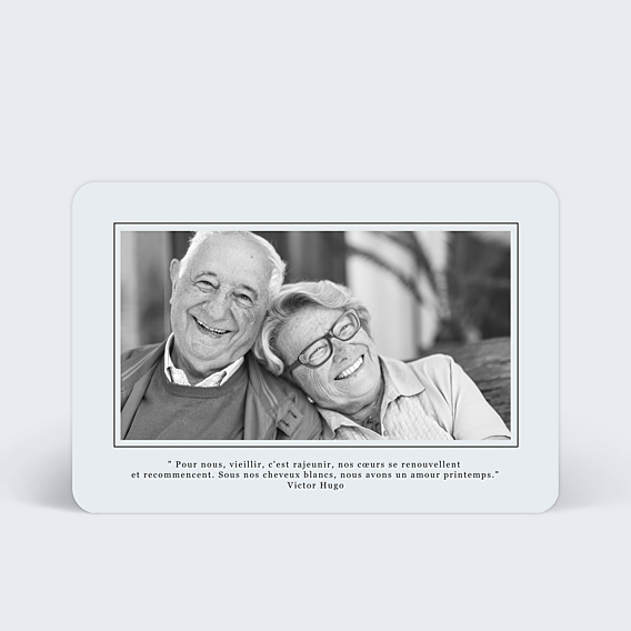 Invitation anniversaire mariage Carte Postale Chic