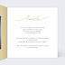 Invitation anniversaire mariage Lettres Noces d'Or Intérieur Droit