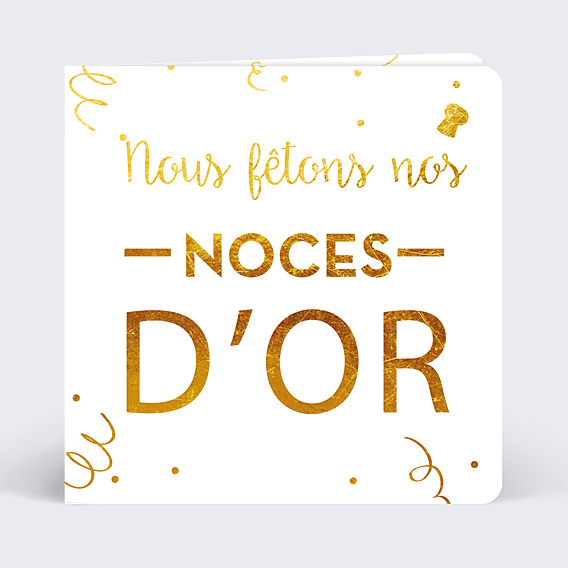 Invitation anniversaire de mariage Fête Ocre