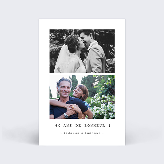 Invitation anniversaire de mariage Polaroid Simple