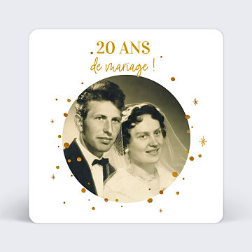 Invitation Anniversaire de Mariage Golden Dots