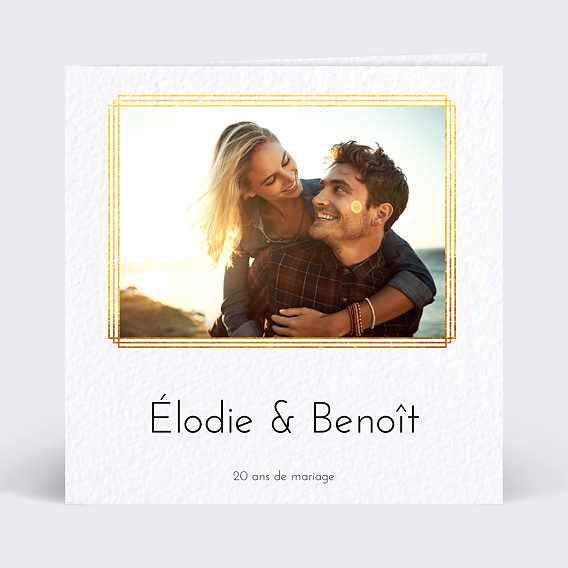 Invitation anniversaire mariage Esprit Gatsby