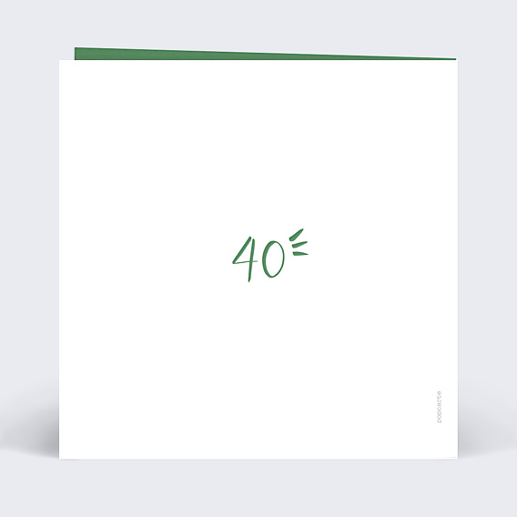 Invitation anniversaire de mariage Typo Émeraude