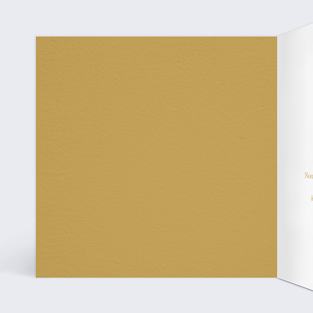 Invitation Anniversaire de Mariage Typo Ocre Intérieur Gauche