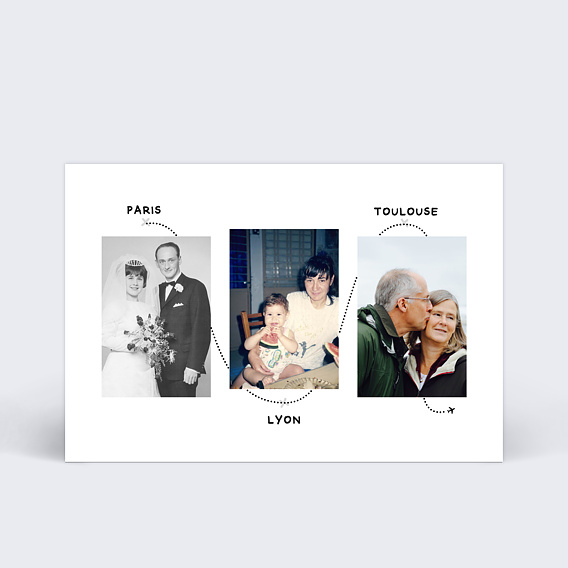 Invitation anniversaire mariage Jolies Étapes