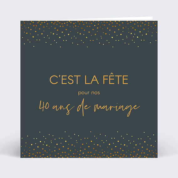 Invitation anniversaire mariage Élégance
