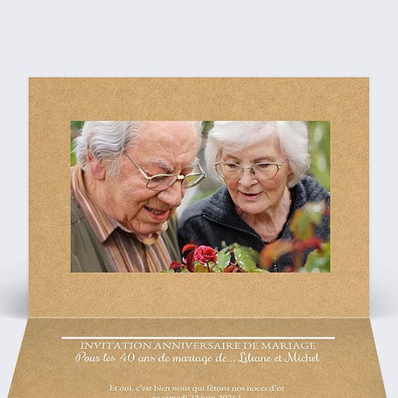 Invitation anniversaire de mariage Devine Qui C’est