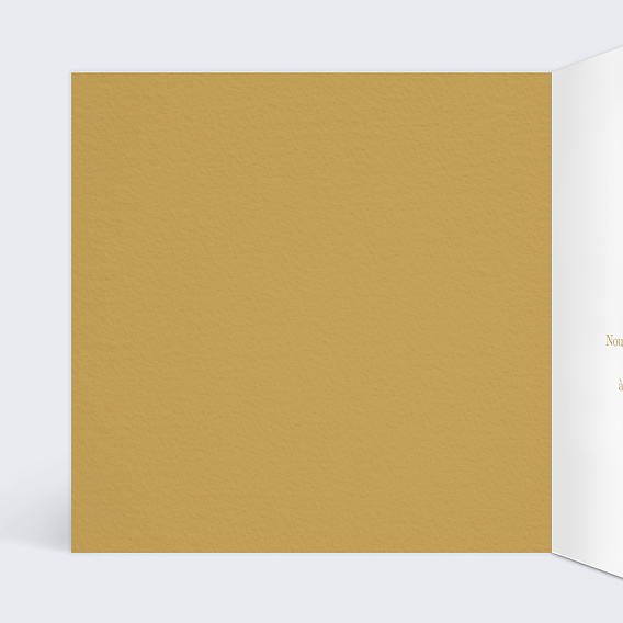 Invitation anniversaire mariage Typo Ocre  Intérieur Gauche