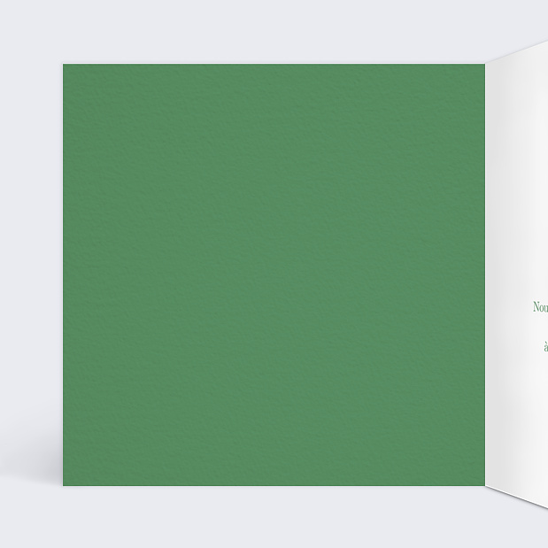 Carte d'Invitation Anniversaire de Mariage Typo Émeraude Intérieur Gauche