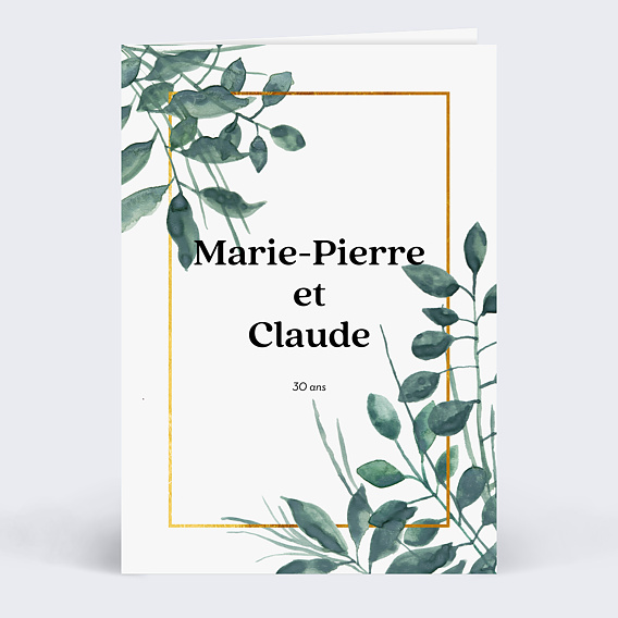 Invitation anniversaire mariage Luxe