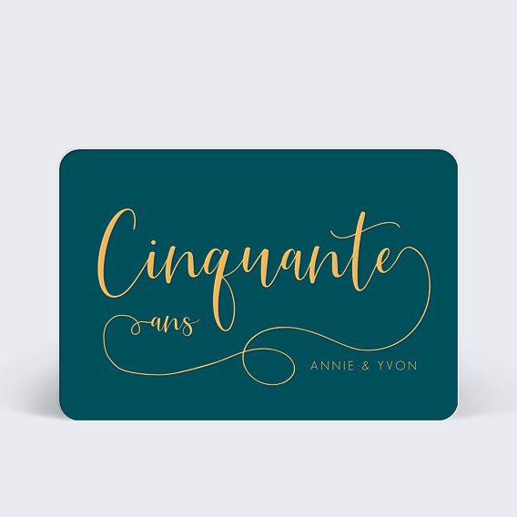 Invitation anniversaire mariage Milestone Cinquante