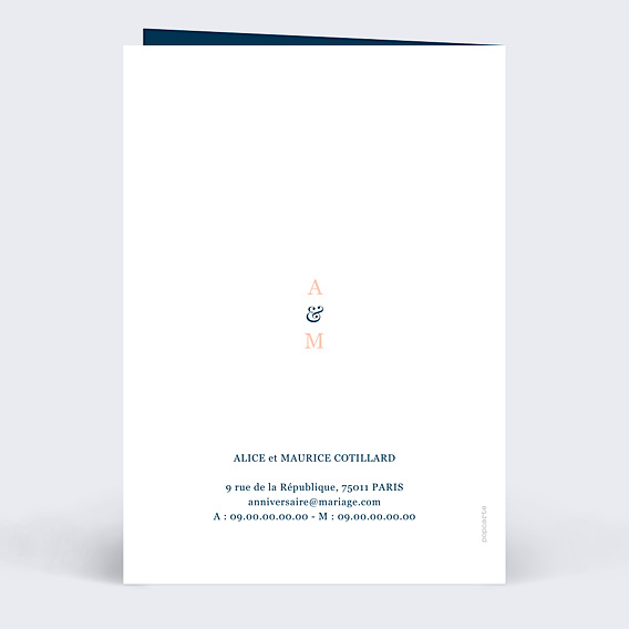 Invitation anniversaire de mariage Caractère