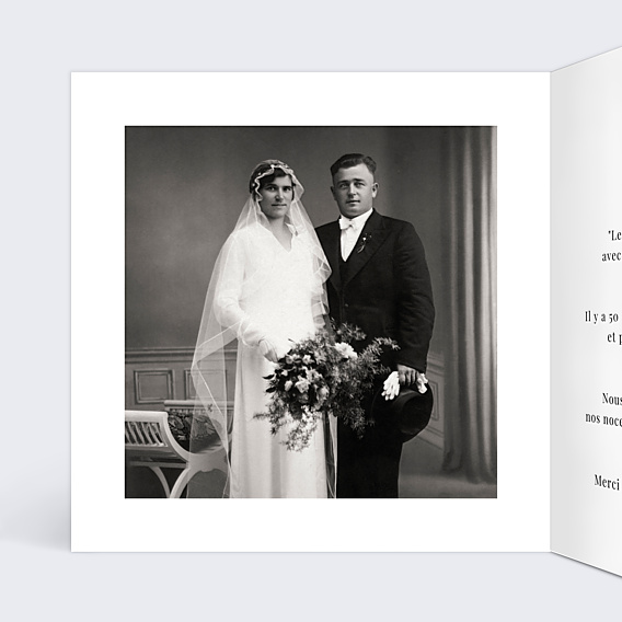 Invitation anniversaire de mariage Dorure Pois Graphiques