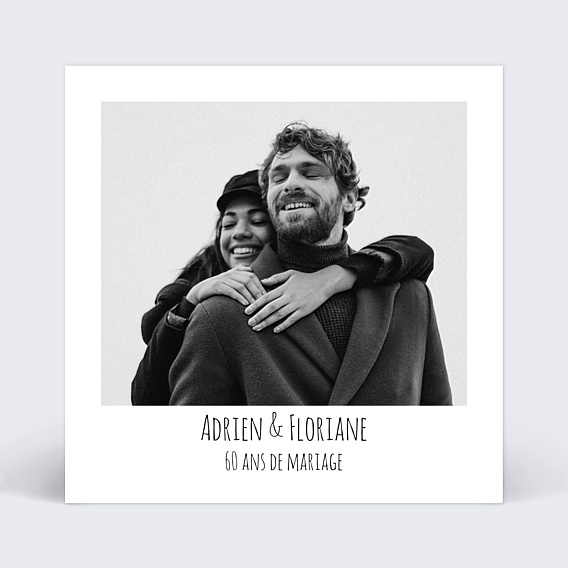 Invitation anniversaire de mariage Polaroïd