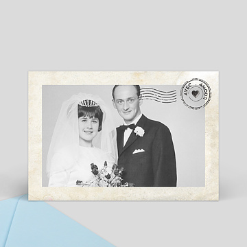 Invitation Anniversaire de Mariage Carte Postale Ancienne