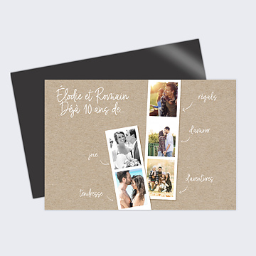 Invitation Anniversaire de Mariage Photomaton Délicat