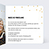Invitation anniversaire mariage Poussière d'Étoiles Intérieur Droit