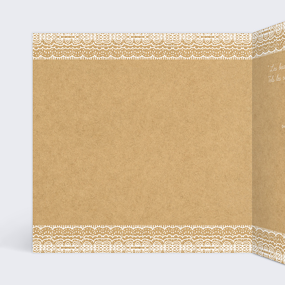 Invitation anniversaire mariage Fleurs des Champs Intérieur Gauche