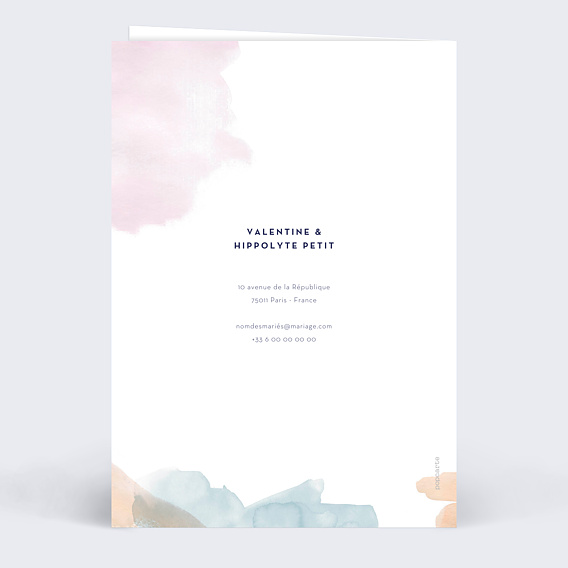 Invitation anniversaire mariage Nébuleuse Verso