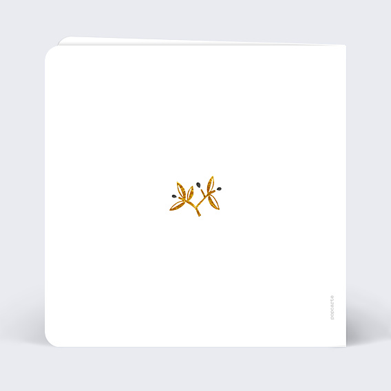 Invitation anniversaire de mariage Oliviers Ocre