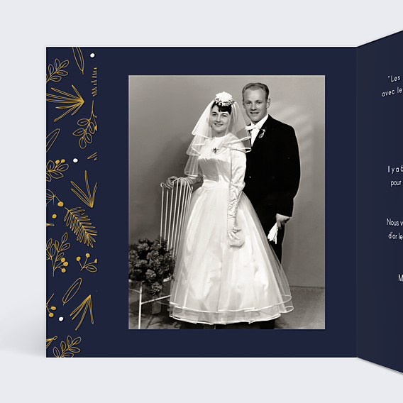 Invitation anniversaire de mariage Champêtre