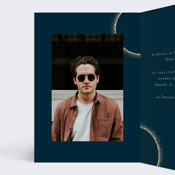 Invitation Anniversaire Adulte Halo Lumineux