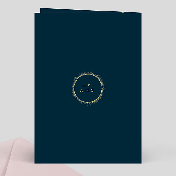 Invitation anniversaire Halo Lumineux Verso