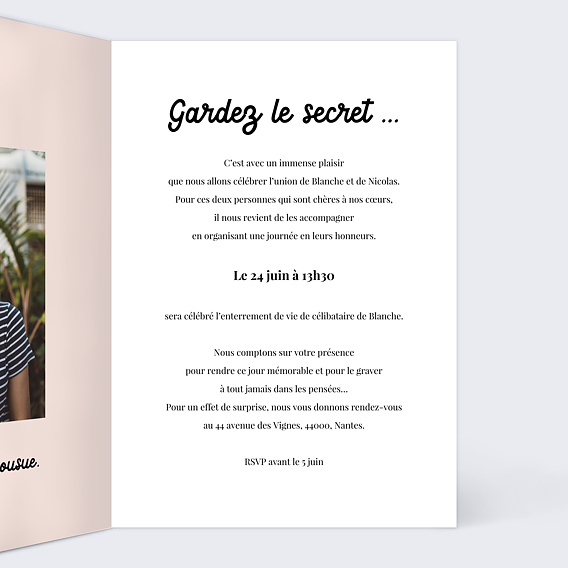 Carte invitation EVJF Motus Intérieur Droit