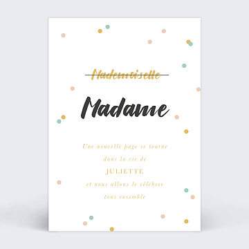 Invitation EVJF Confettis