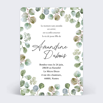 Invitation EVJF Euclayptus Verdoyant