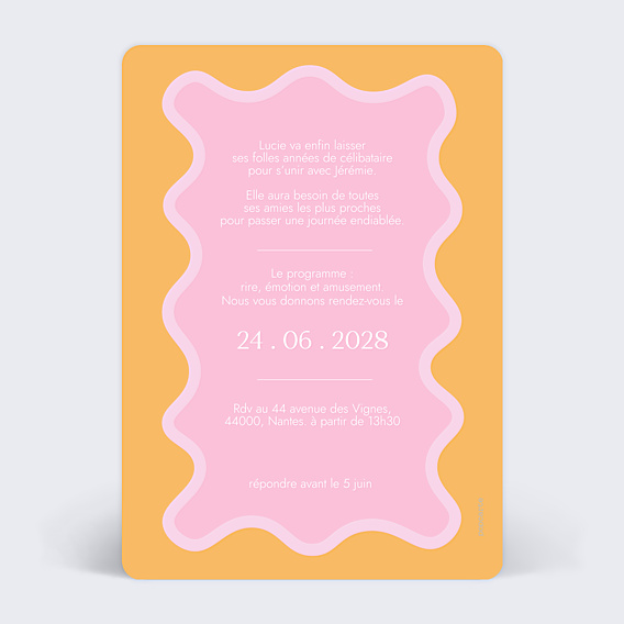Invitation EVJF Ondulation