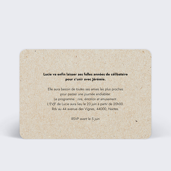 Invitation EVJF Boarding Pass