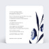 Carte invitation EVJF Fleurs Bleues Aquarelle Verso