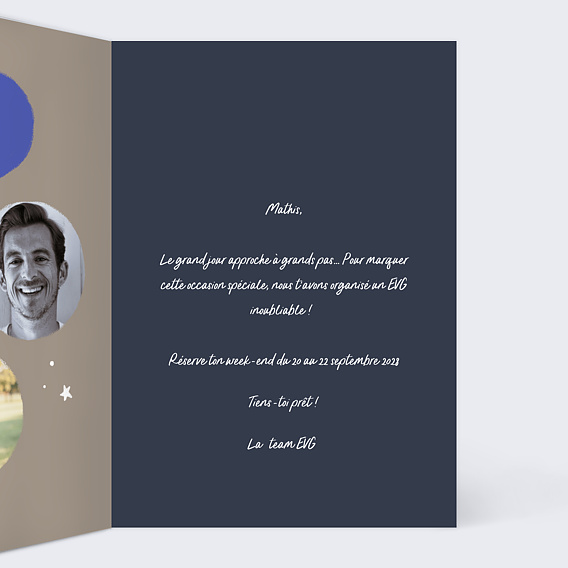 Carte invitation EVJF Le meilleur Marié Intérieur Droit