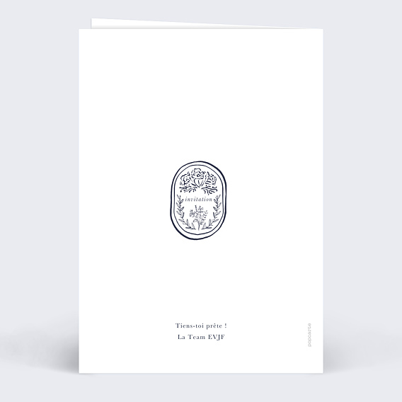 Carte invitation EVJF Passeport Verso