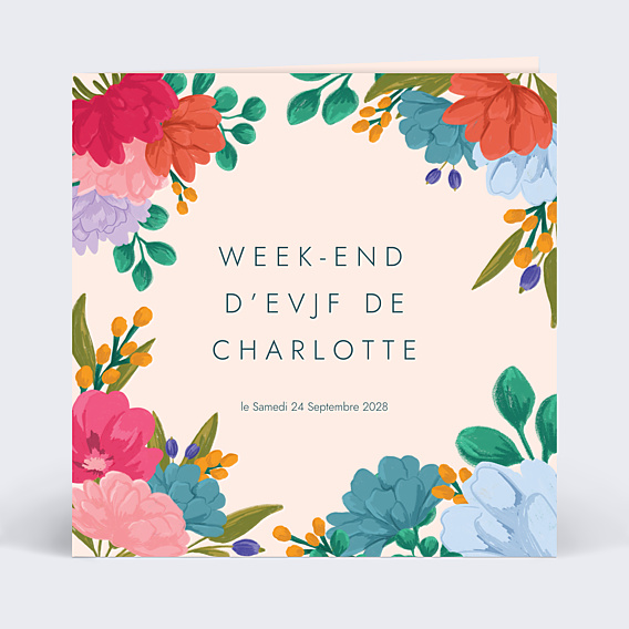 Invitation EVJF Jardin Enchanté