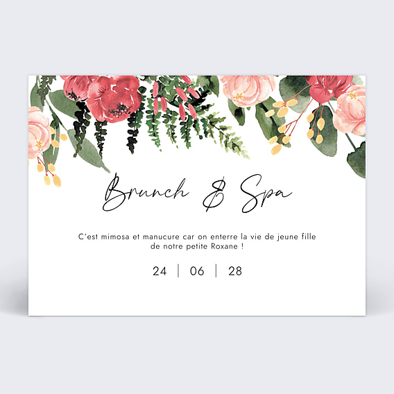 Invitation EVJF Wild Flowers