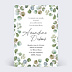 Carte invitation EVJF Euclayptus Verdoyant