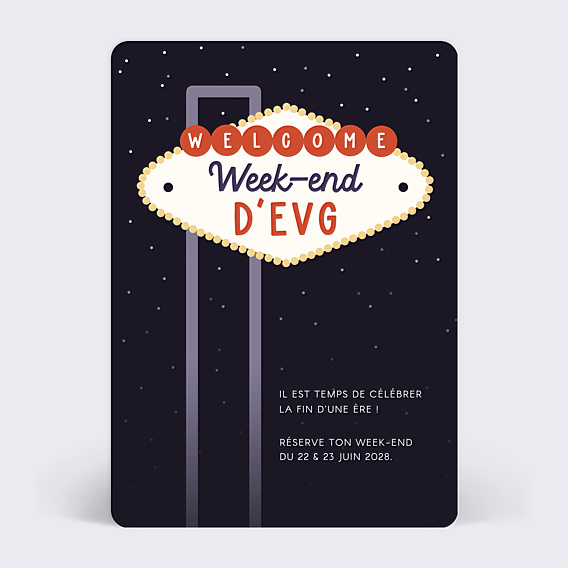 Invitation EVJF Las Vegas