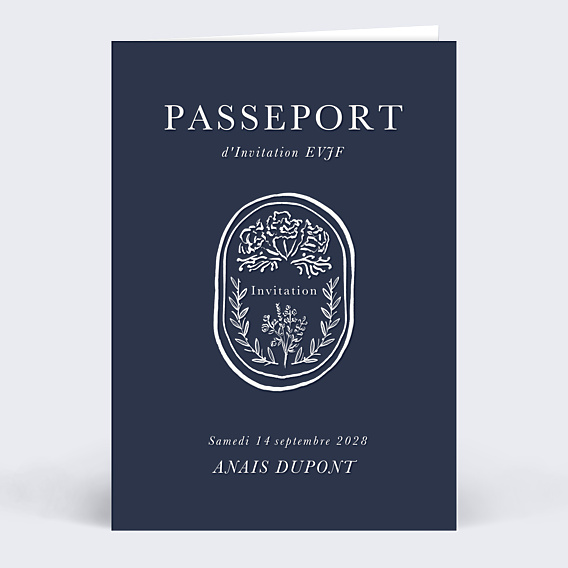 Invitation EVJF Passeport