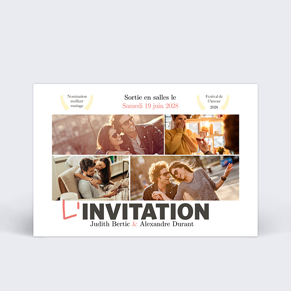 Cartes invitation mariage Affiche de Film