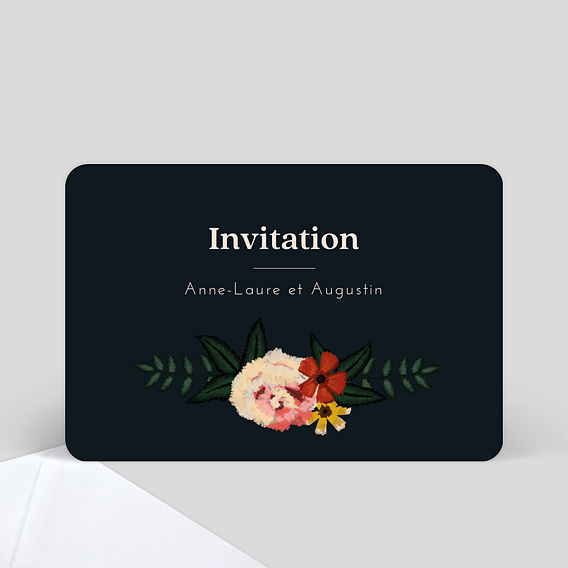 Carte d'Invitation de Mariage Anémone