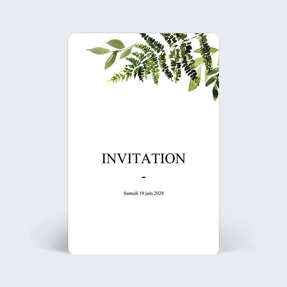 Cartes invitation mariage Aquarelle Botanique