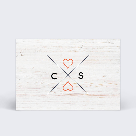 Cartes Invitation Mariage Bois flotté