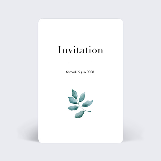 Cartes invitation mariage Botanique