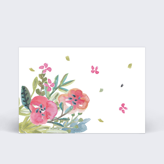 Cartes Invitation Mariage Bouquet aquarelle