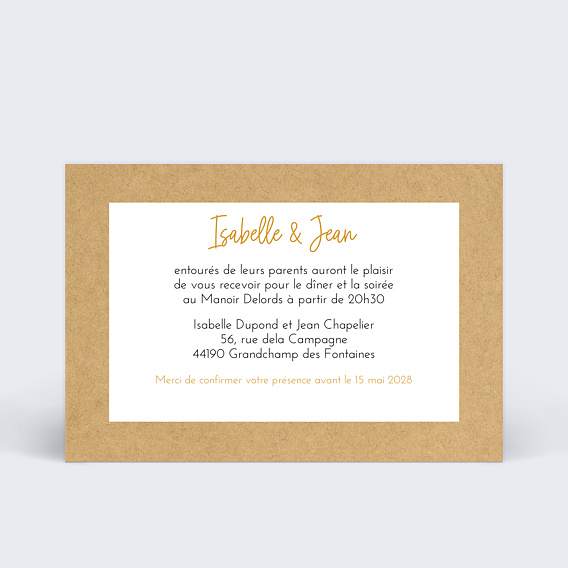 Cartes Invitation Mariage Bucolique