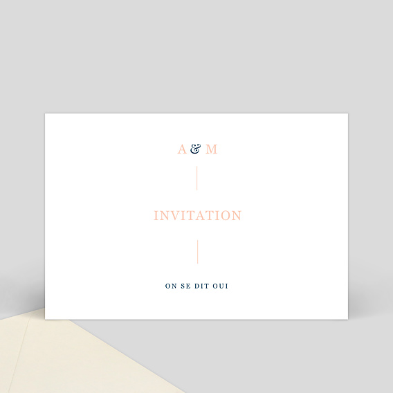 Carte d'Invitation de Mariage Caractère