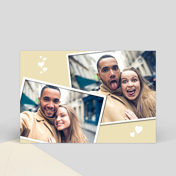 Cartes Invitation Mariage Coeurs en Fête