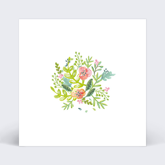 Cartes Invitation Mariage Couronne aquarelle